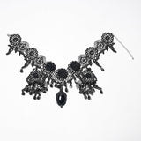 Noble Rose Lace Goth Necklace