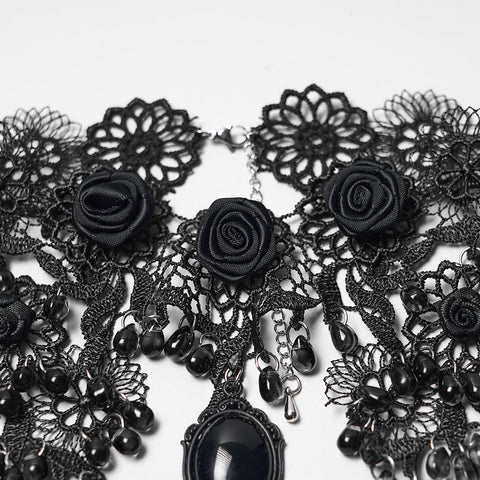 Noble Rose Lace Goth Necklace