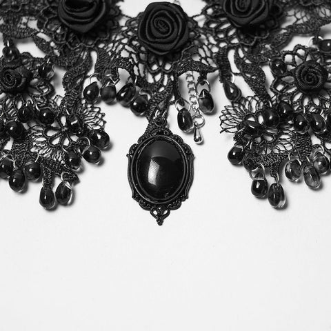 Noble Rose Lace Goth Necklace