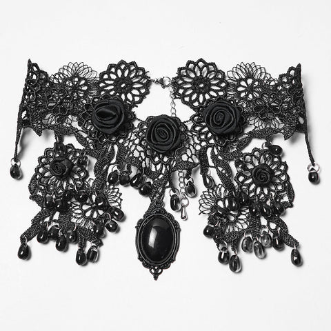 Noble Rose Lace Goth Necklace