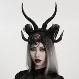 Goth Reversible Demon Horn Veil
