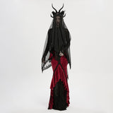 Goth Reversible Demon Horn Veil