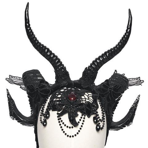 Goth Reversible Demon Horn Veil