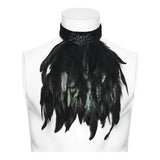 Men's Goth Feather Collar Pin