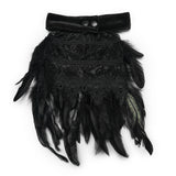 Men's Goth Feather Collar Pin