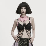 Punk Bat Bow Skull Chest Chain