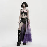 Punk Bat Bow Skull Chest Chain