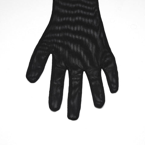 Fluffy Goth Gloves
