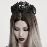 Goth Rose Skull Crown