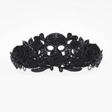 Goth Rose Skull Crown