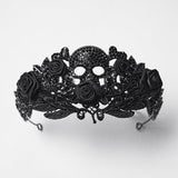 Goth Rose Skull Crown