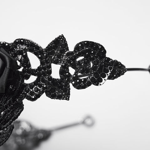 Goth Rose Skull Crown