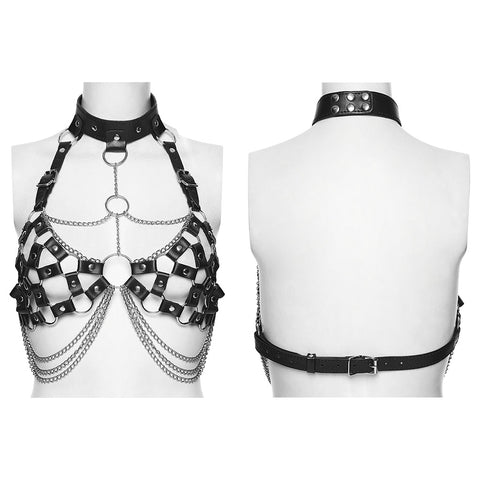 Sexy Punk Choker Chest Chain