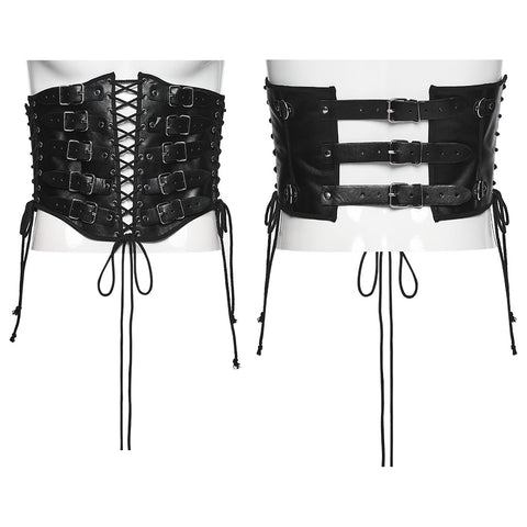 Punk Metal Leather Corset