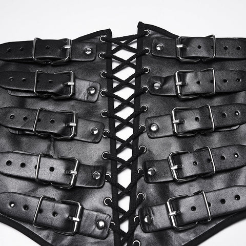 Punk Metal Leather Corset