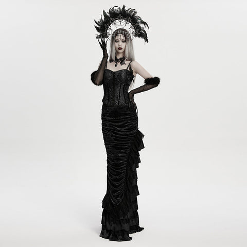 Goth Goddess Feather Hair Hoop