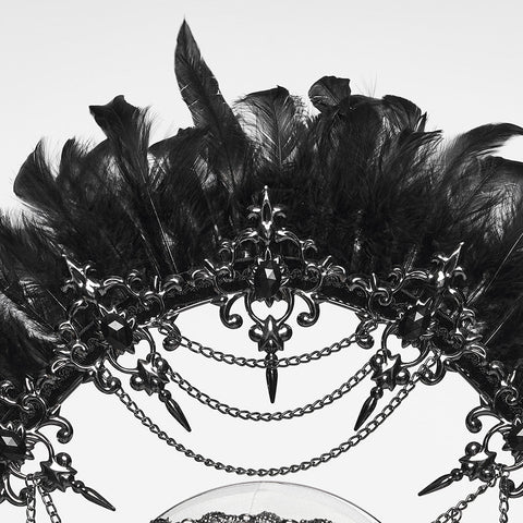 Goth Goddess Feather Hair Hoop