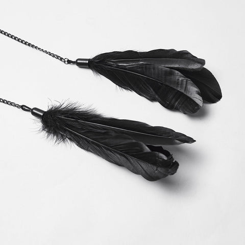 Goth Goddess Feather Hair Hoop