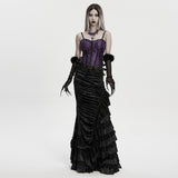 Goth Crystal Cross Necklace