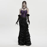 Goth Crystal Cross Necklace