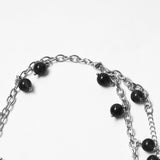 Goth Crystal Cross Necklace