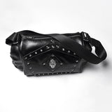 Punk Metal Leather Skull Bag