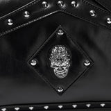 Punk Metal Leather Skull Bag