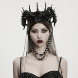 Goth Coiling Dragon Chain Crown