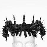 Goth Coiling Dragon Chain Crown