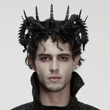 Goth Coiling Dragon Crown For Men