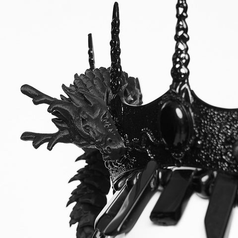 Goth Coiling Dragon Crown For Men