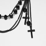 Goth Rose Beaded Choker