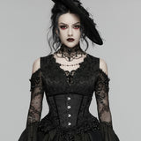 Goth Rose Tassel Corset