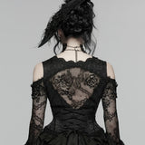 Goth Rose Tassel Corset