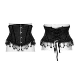 Goth Rose Tassel Corset