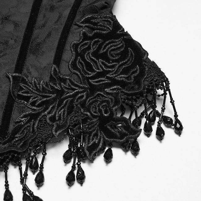 Goth Rose Tassel Corset