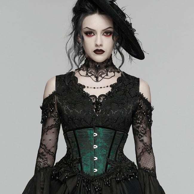 Goth Rose Tassel Corset