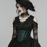 Goth Rose Tassel Corset