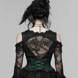 Goth Rose Tassel Corset