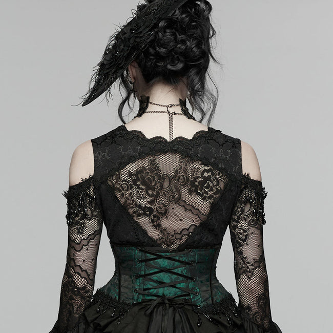 Goth Rose Tassel Corset