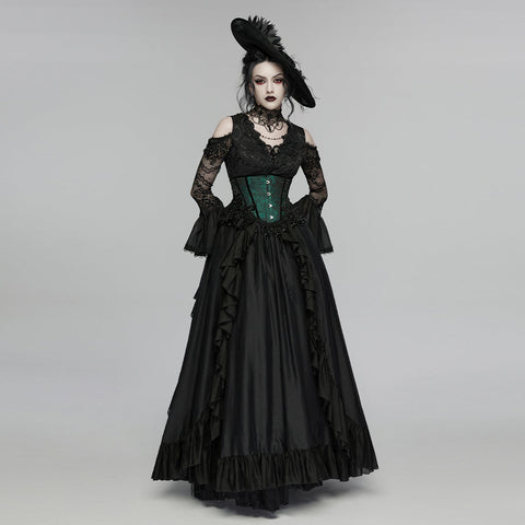 Goth Rose Tassel Corset