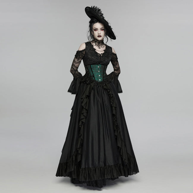 Goth Rose Tassel Corset