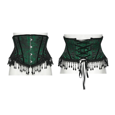 Goth Rose Tassel Corset