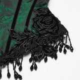 Goth Rose Tassel Corset