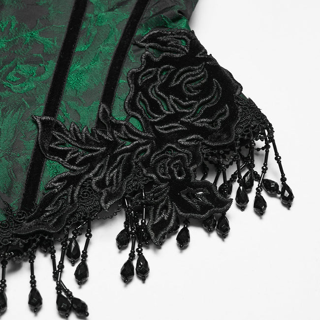 Goth Rose Tassel Corset