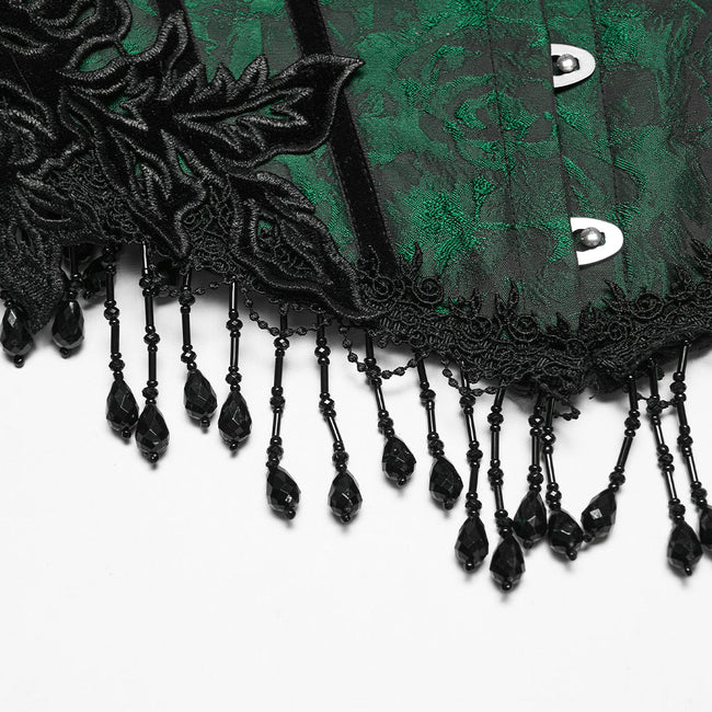 Goth Rose Tassel Corset