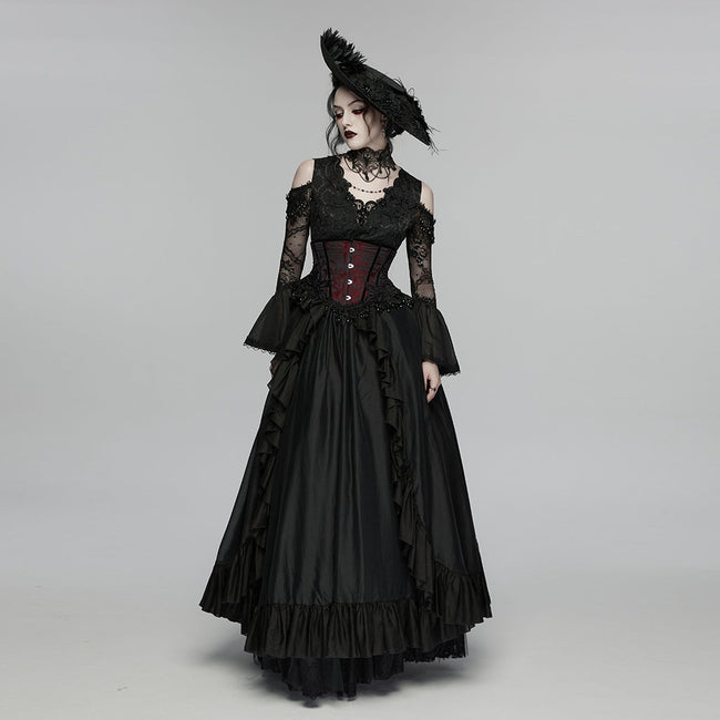 Goth Rose Tassel Corset