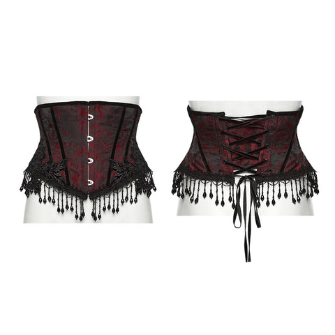 Goth Rose Tassel Corset