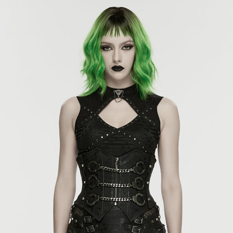Punk Handcuffs Chain Corset
