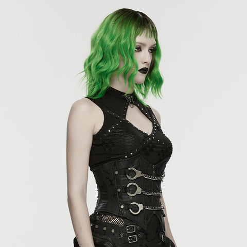 Punk Handcuffs Chain Corset